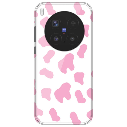 Pink Cow Print - Clear Printed Silicone Case for Vivo X300 Pro