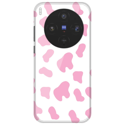 Pink Cow Print - Clear Printed Silicone Case for Vivo X300