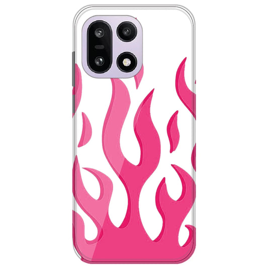 Pink Flames - Clear Printed Silicone Case for OnePlus 15