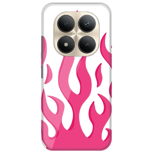 Pink Flames - Clear Printed Silicone Case for Redmi Note 15 Pro Plus 5G