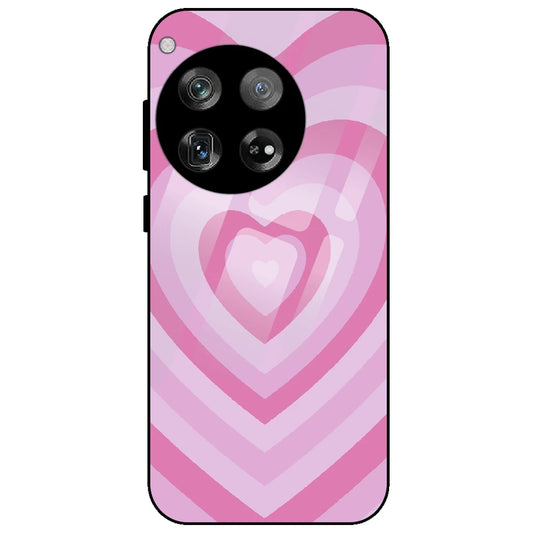 Pink Hearts - Glass Case for OnePlus 12