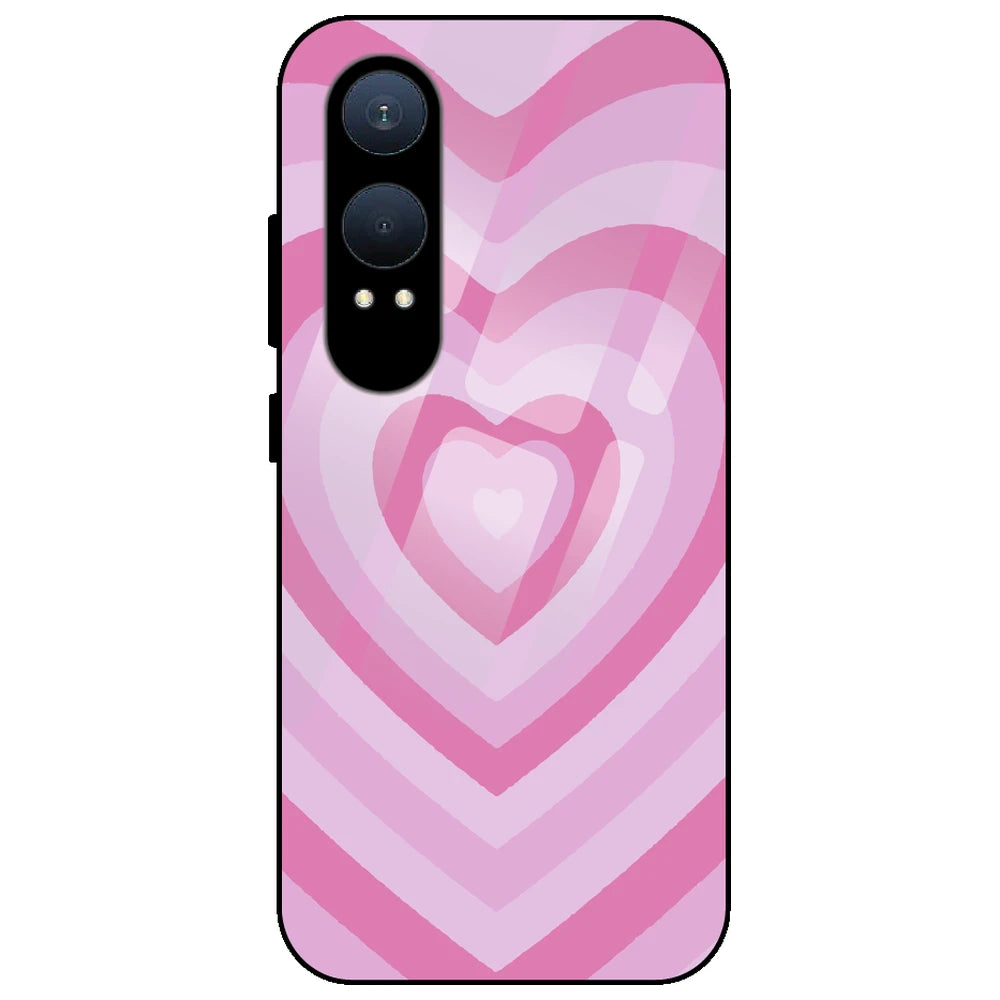 Pink Hearts - Glass Case for OnePlus Nord CE 4 Lite