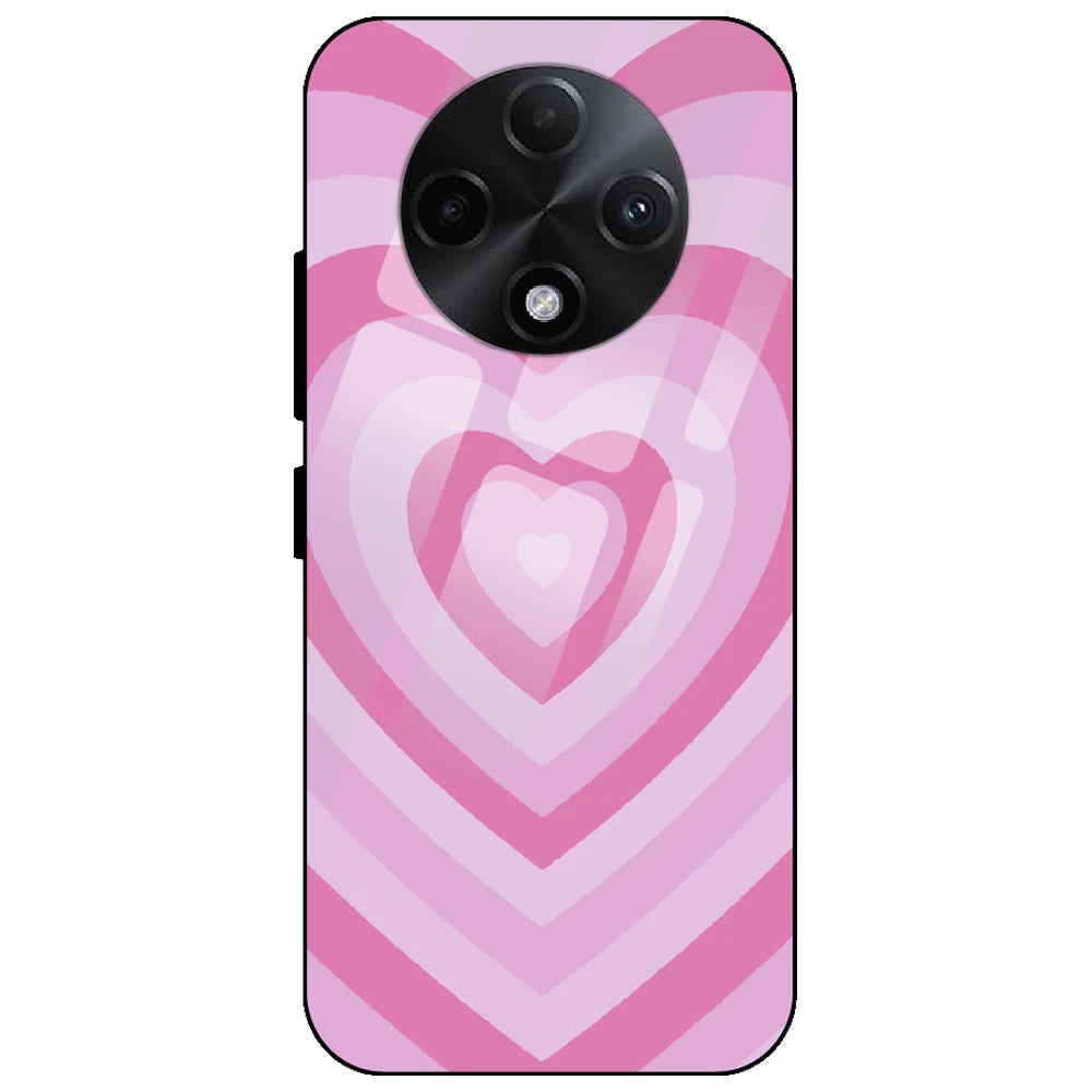 Pink Hearts - Glass Case for Oppo F27