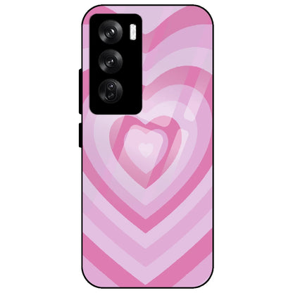 Pink Hearts - Glass Case for Oppo Reno 12