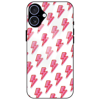 Pink Lightning Bolts - Glass Case for Apple iPhone 17