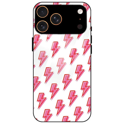 Pink Lightning Bolts - Glass Case for Apple iPhone 17 Pro Max