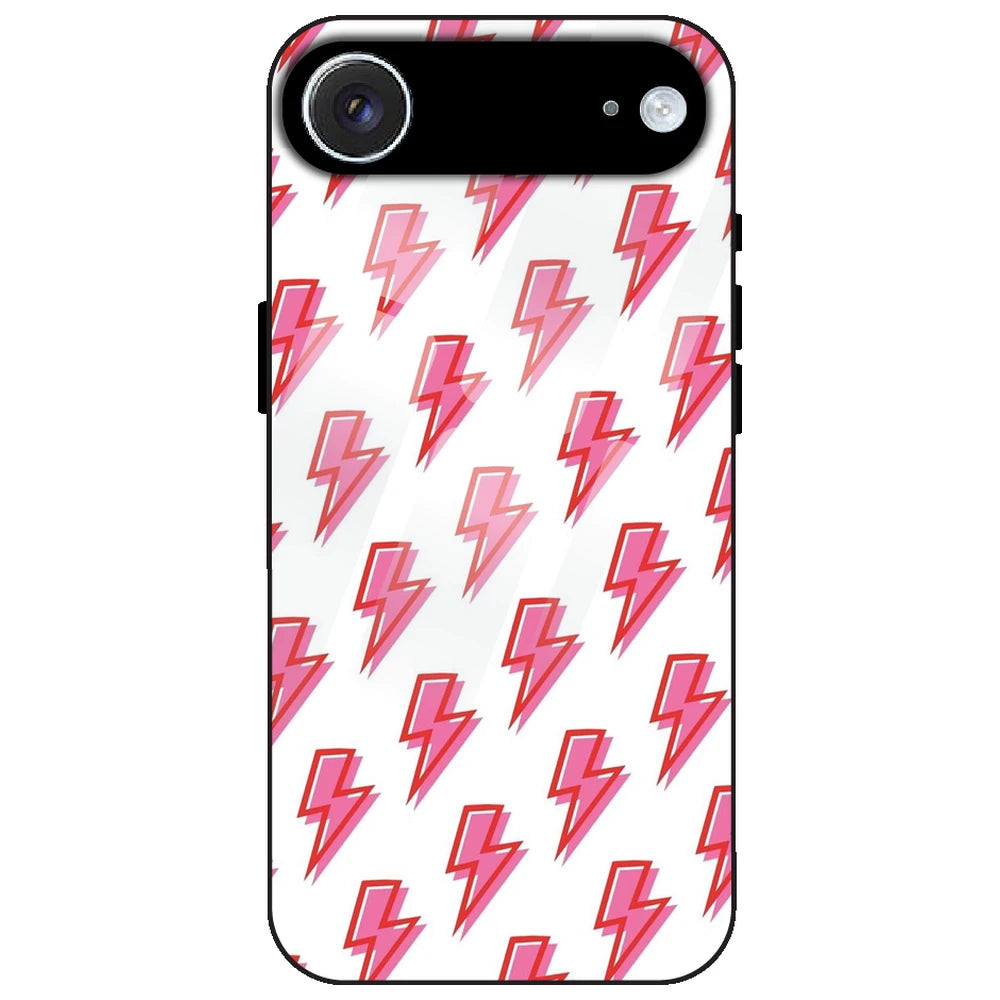 Pink Lightning Bolts - Glass Case for Apple iPhone Air