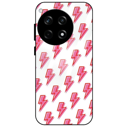 Pink Lightning Bolts - Glass Case for OnePlus 12R