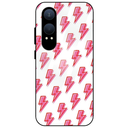 Pink Lightning Bolts - Glass Case for OnePlus Nord CE 4 Lite