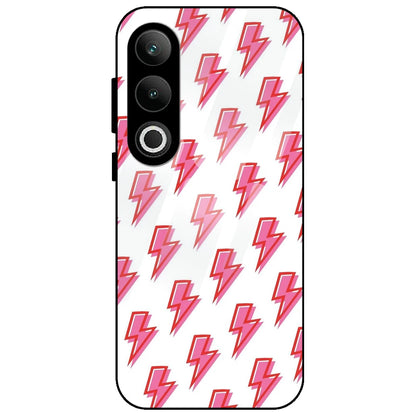 Pink Lightning Bolts - Glass Case for OnePlus Nord CE 4