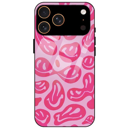 Pink Smilies - Glass Case for Apple iPhone 17 Pro Max