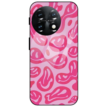 Pink Smilies - Glass Case for OnePlus 11