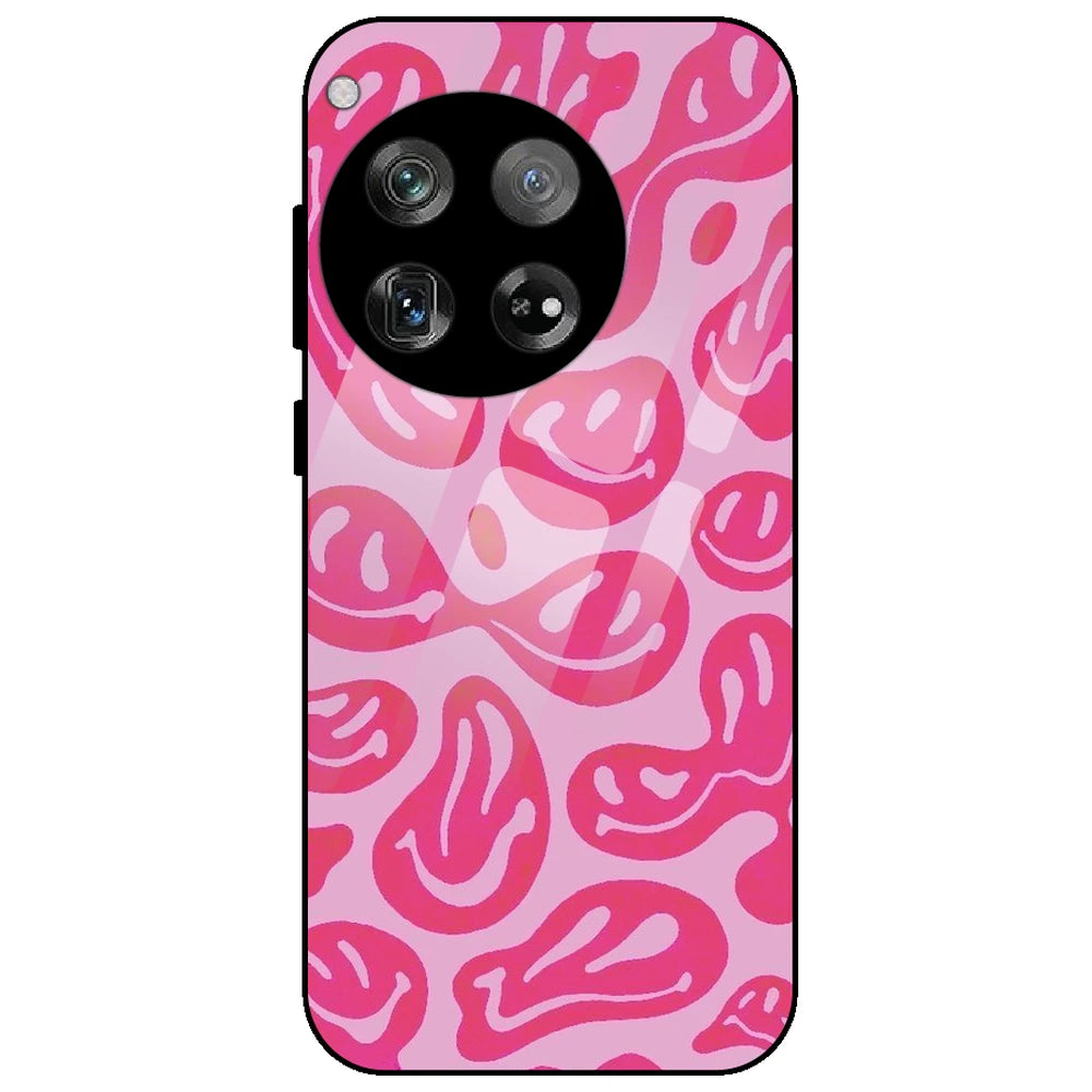 Pink Smilies - Glass Case for OnePlus 12
