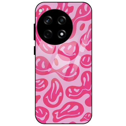 Pink Smilies - Glass Case for OnePlus 12R