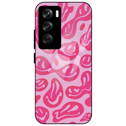 Pink Smilies - Glass Case for Oppo Reno 12