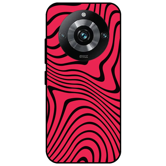 Pink Waves - Glossy Metal Silicone Case for Realme 11 Pro Plus