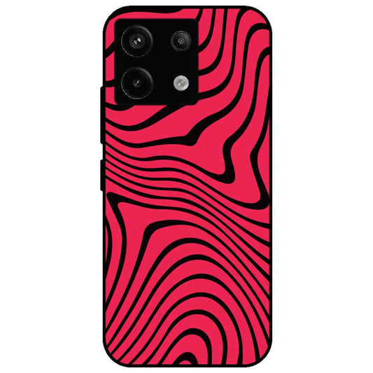 Pink Waves - Glossy Metal Silicone Case for Redmi Note 13 Pro 5G