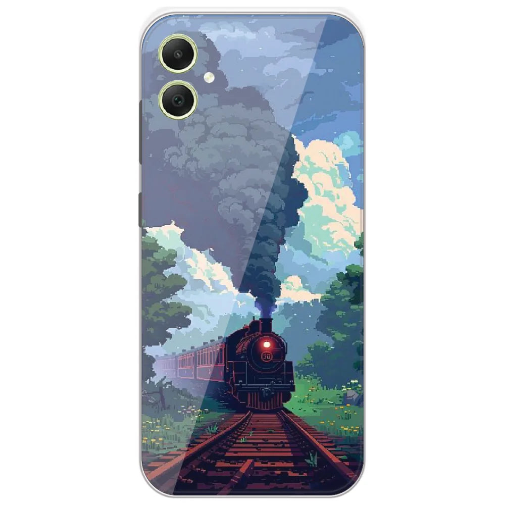 Pixel Steam Train - Printed Silicone Case for Samsung Galaxy A05
