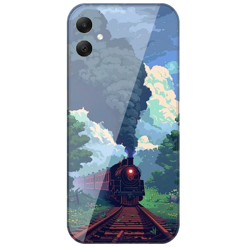Pixel Steam Train - Printed Silicone Case for Samsung Galaxy A06