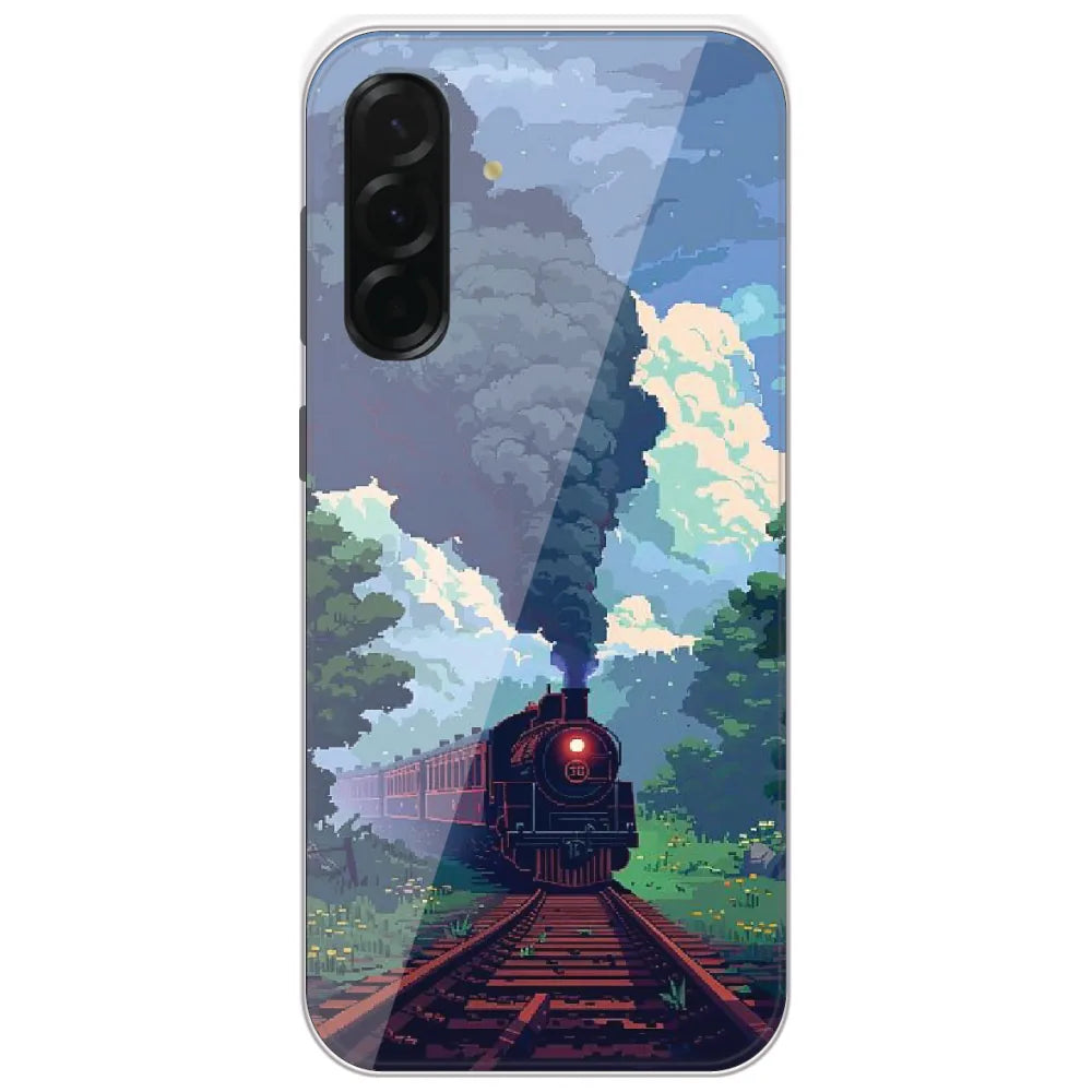 Pixel Steam Train - Printed Silicone Case for Samsung Galaxy A36