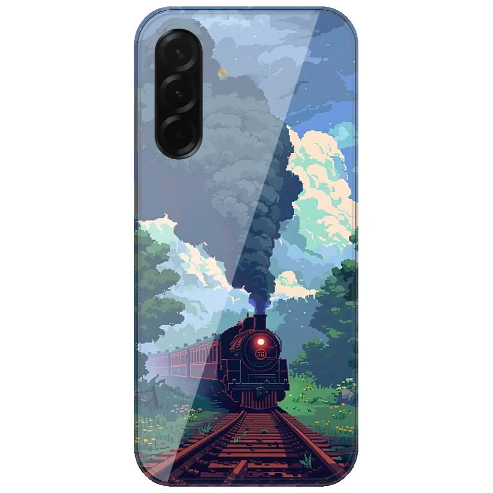 Pixel Steam Train - Printed Silicone Case for Samsung Galaxy A37 5G