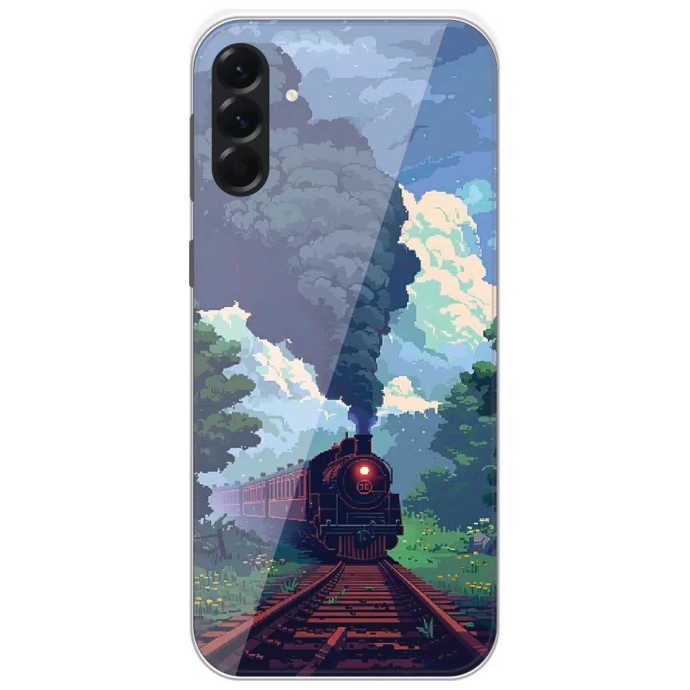 Pixel Steam Train - Printed Silicone Case for Samsung Galaxy A56