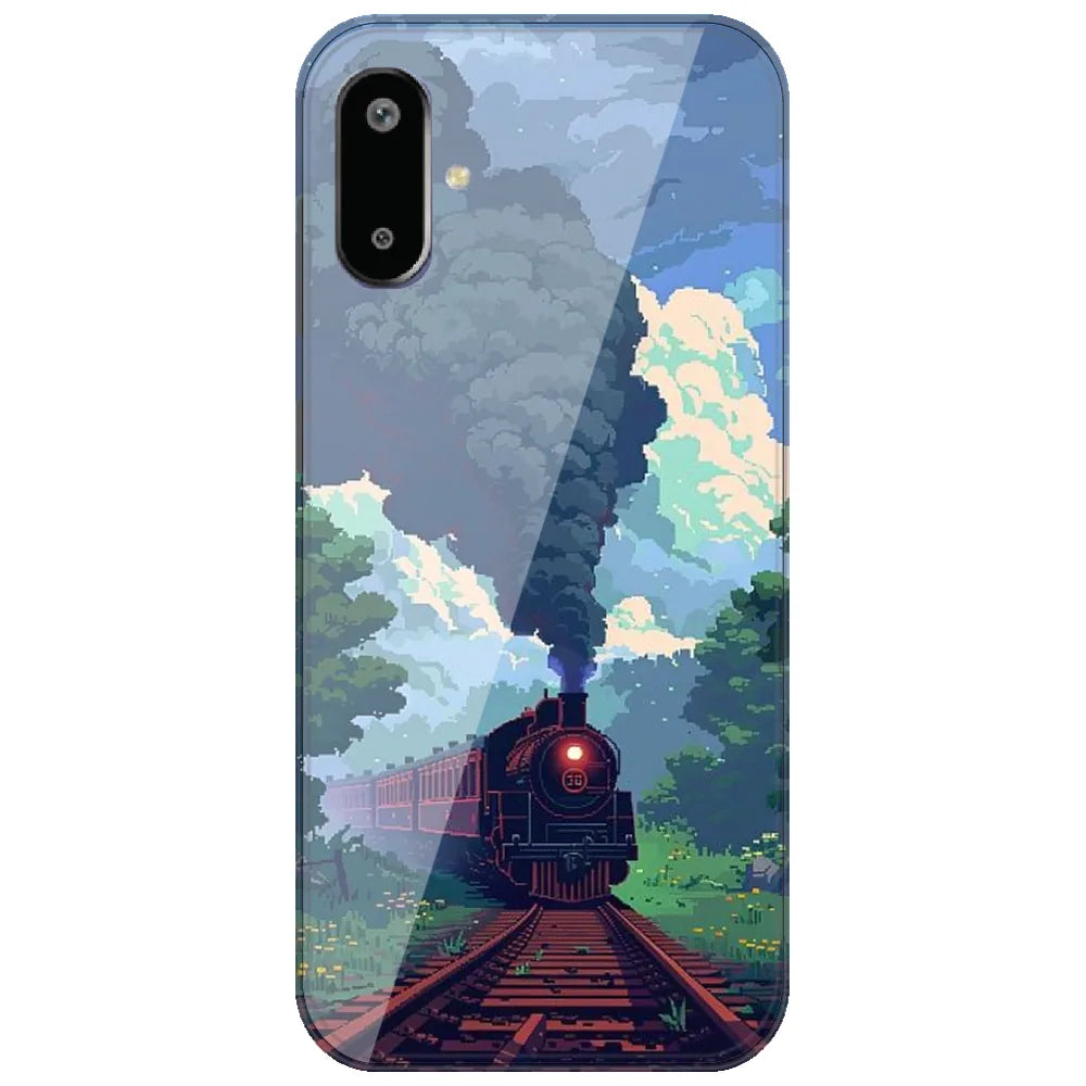 Pixel Steam Train - Printed Silicone Case for Samsung Galaxy F06