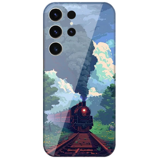 Pixel Steam Train - Printed Silicone Case for Samsung Galaxy S26 Ultra