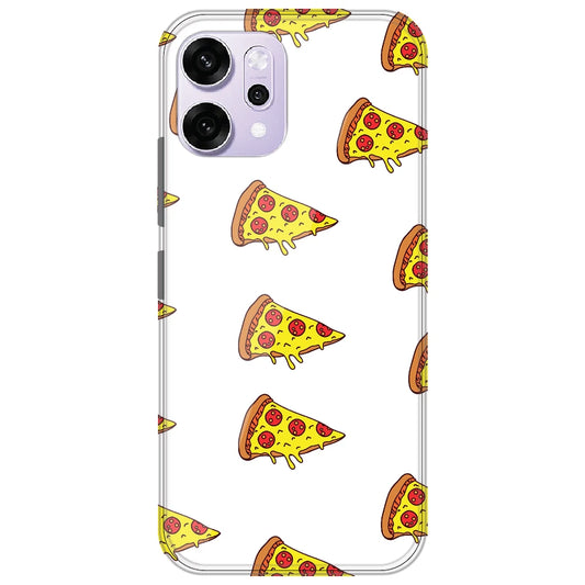 Pizza - Clear Printed Silicone Case for Oppo Reno 14 Pro