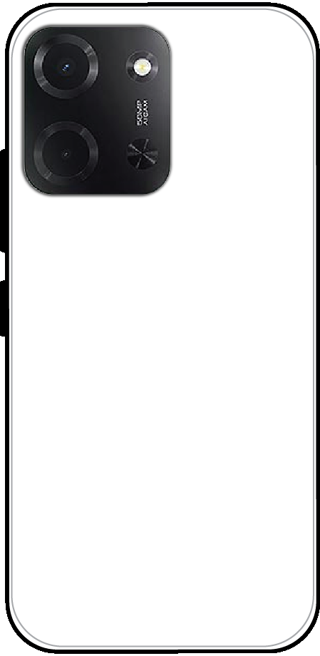 Poco C85 back cover mockup - customisable glossy metal silicone case