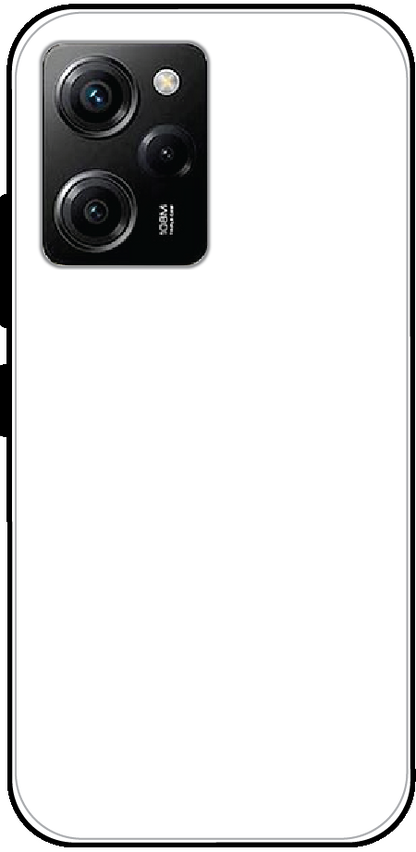 Poco X5 Pro back cover mockup - customisable glossy metal silicone case