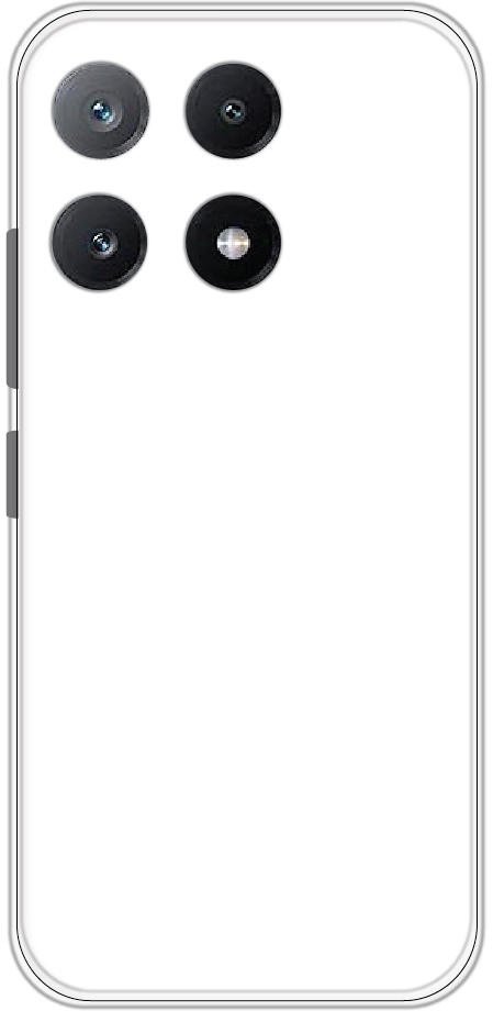 Poco X6 Pro back cover mockup - customisable soft silicone case