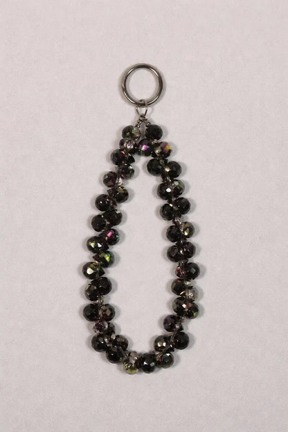 Premium Crystal Phone Charm - Black