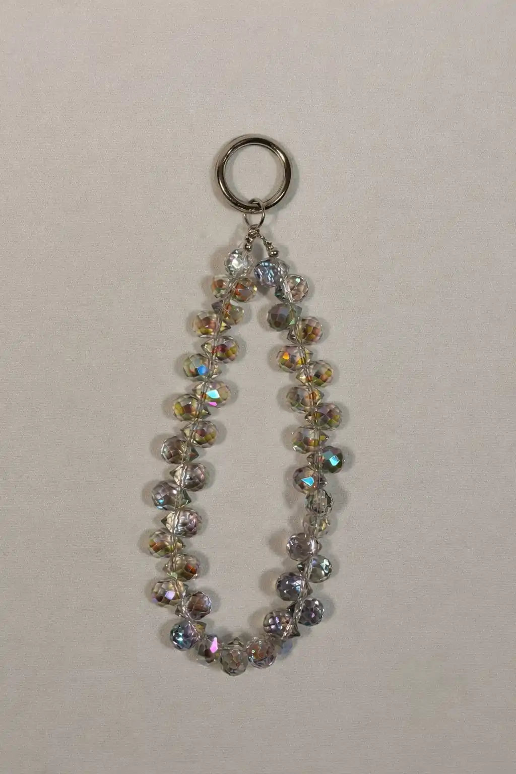 Premium Crystal Phone Charm - Silver