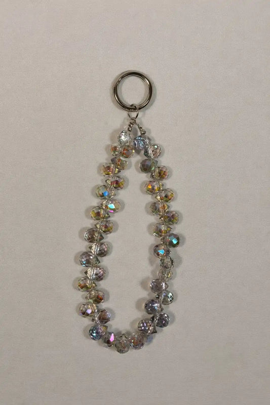 Premium Crystal Phone Charm - Silver