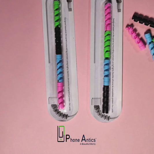 PhoneAntics spiral cable protectors in four colours
