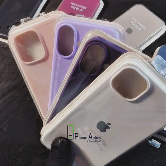Black Liquid Silicone Case For Apple iPhone Models