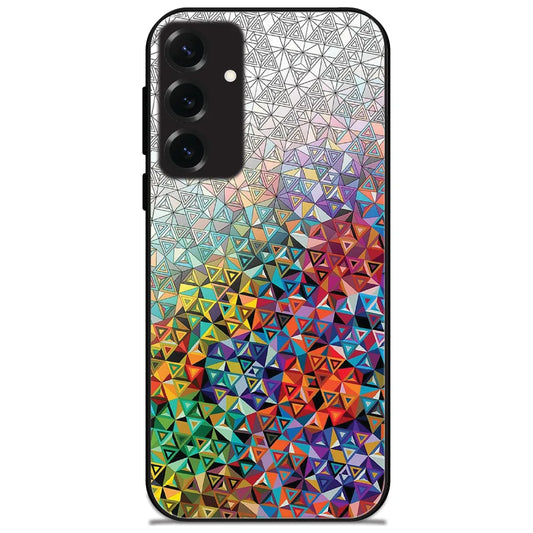 Prism Triangle Mosaic - Glossy Metal Silicone Case for Samsung Galaxy S25 Plus