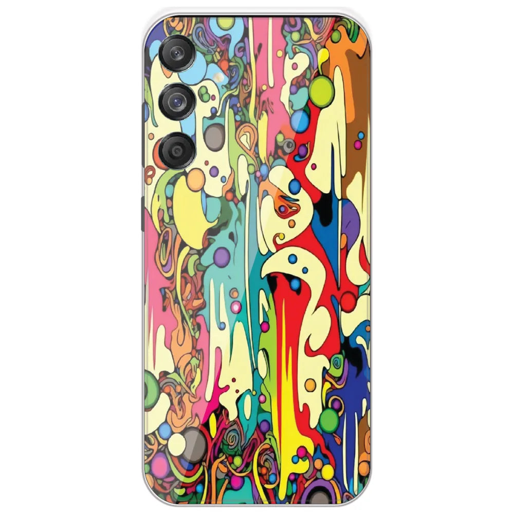 Psychedelic Melt - Printed Silicone Case for Samsung Galaxy M55 5G