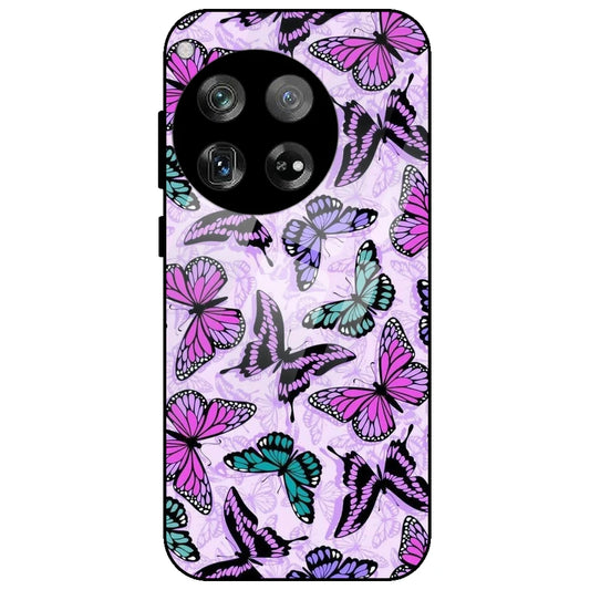 Purple Butterflies - Glass Case for OnePlus 12