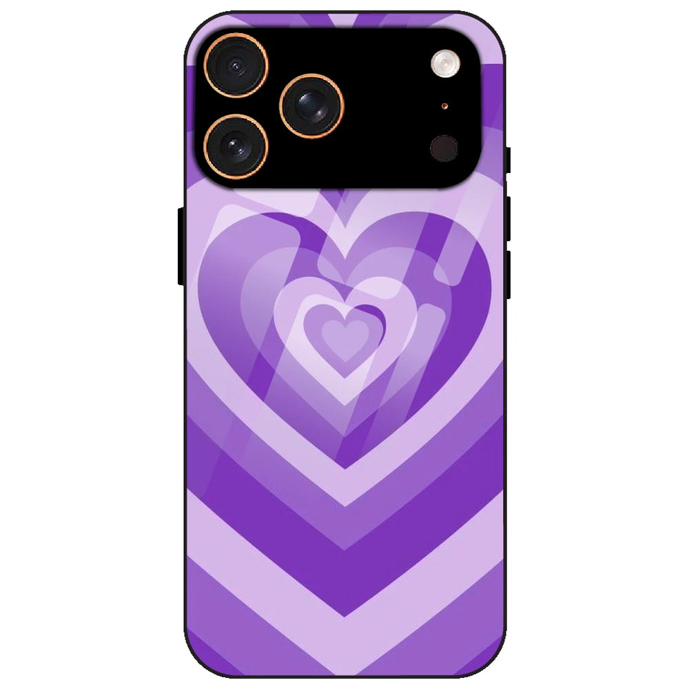 Purple Hearts - Glass Case for Apple iPhone 17 Pro Max
