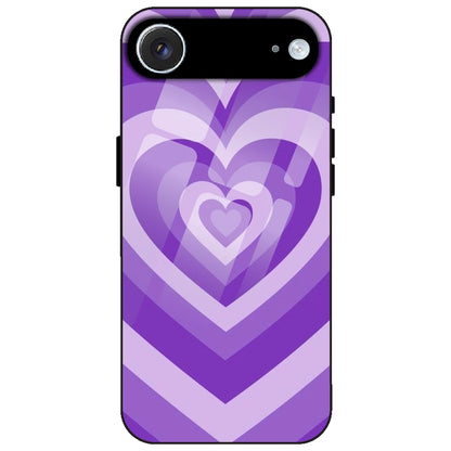 Purple Hearts - Glass Case for Apple iPhone Air