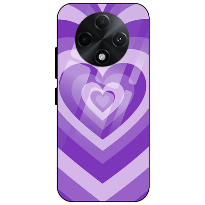 Purple Hearts - Glass Case for Oppo F27