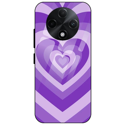 Purple Hearts - Glass Case for Oppo F27 Pro Plus
