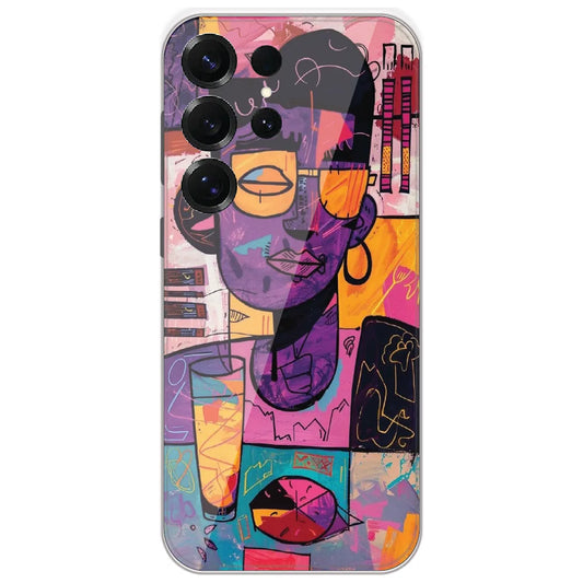 Purple Street Portrait - Printed Silicone Case for Samsung Galaxy S25 Ultra