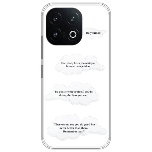 Quotes And Clouds - Clear Printed Silicone Case for iQOO 13