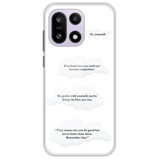 Quotes And Clouds - Clear Printed Silicone Case for OnePlus 15