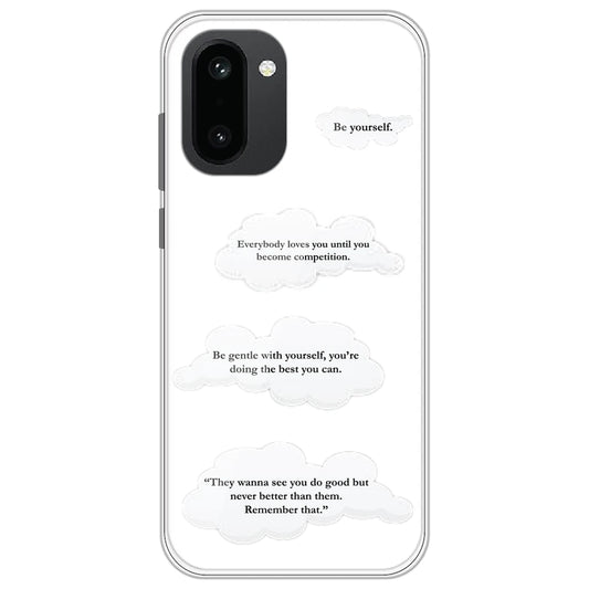 Quotes And Clouds - Clear Printed Silicone Case for OnePlus 15R