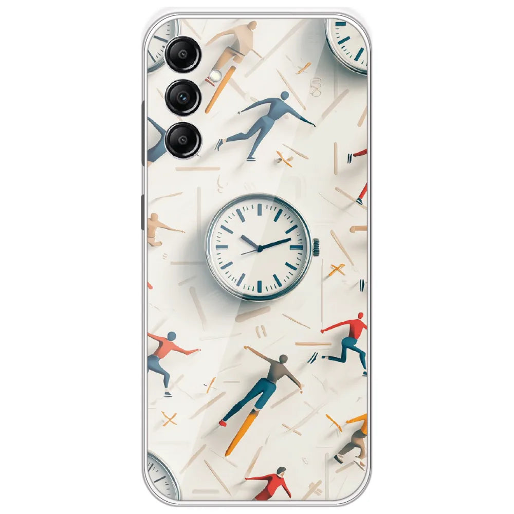 Race Against Time - Printed Silicone Case for Samsung Galaxy A14