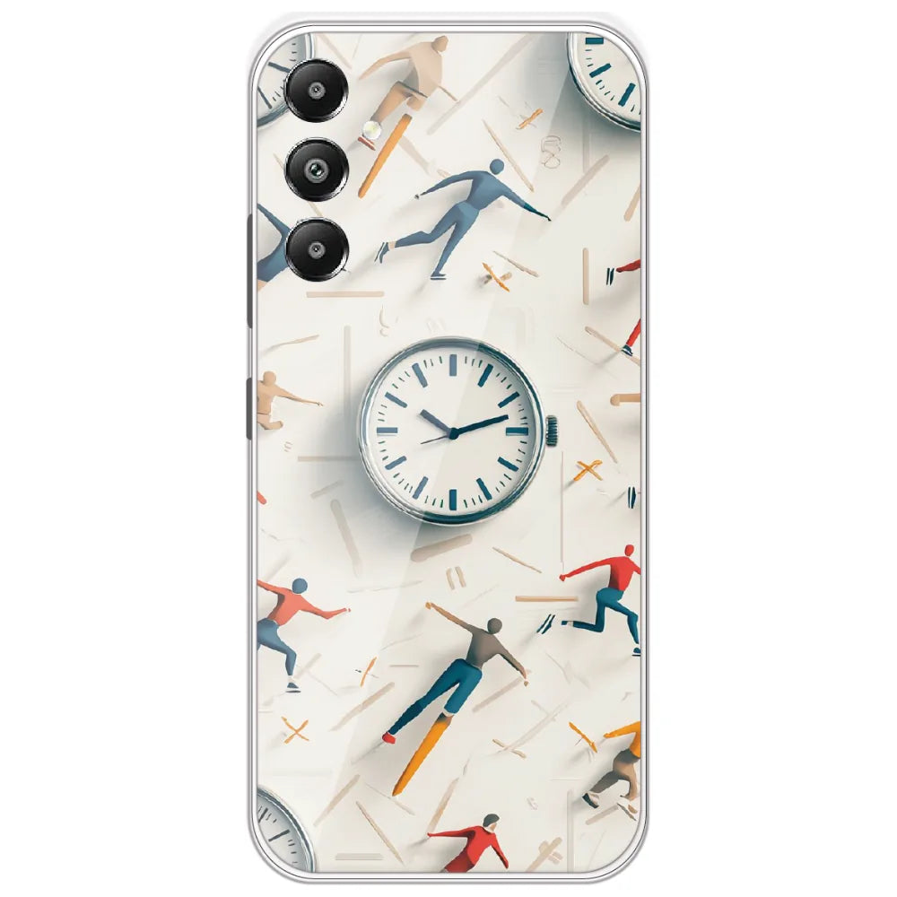 Race Against Time - Printed Silicone Case for Samsung Galaxy F14 5G